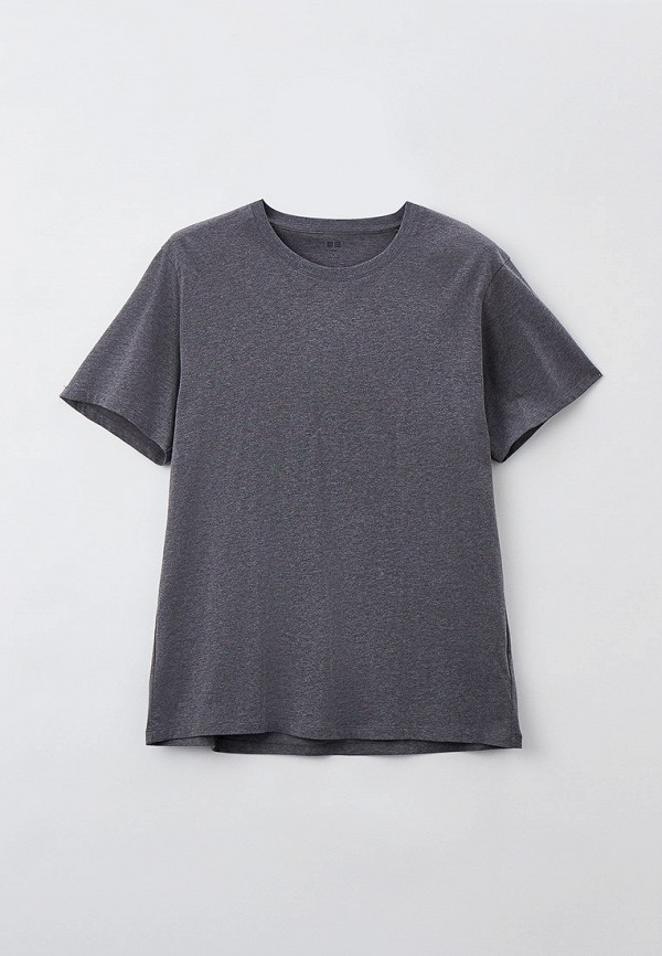 

Футболка UNIQLO, Серый, из хлопка SUPIMA