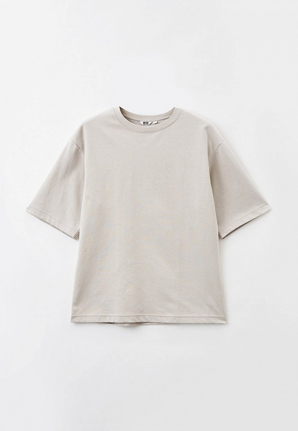 

Футболка UNIQLO, Бежевый, Uniqlo U AIRism с хлопком