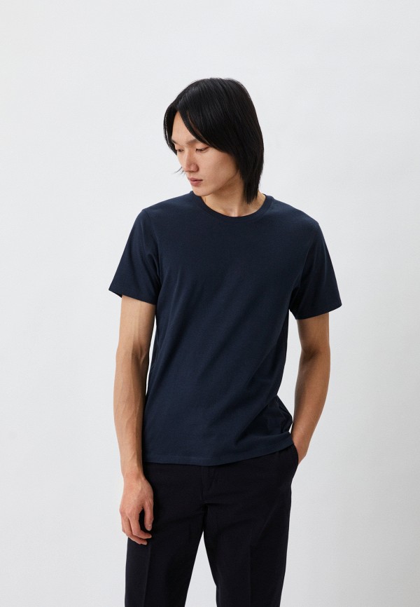 

Футболка UNIQLO, Синий, из хлопка SUPIMA