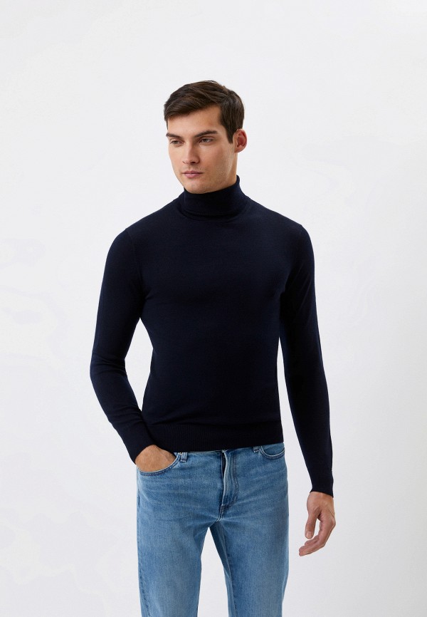 

Водолазка UNIQLO, Синий, из экстратонкой мериносовой шерсти