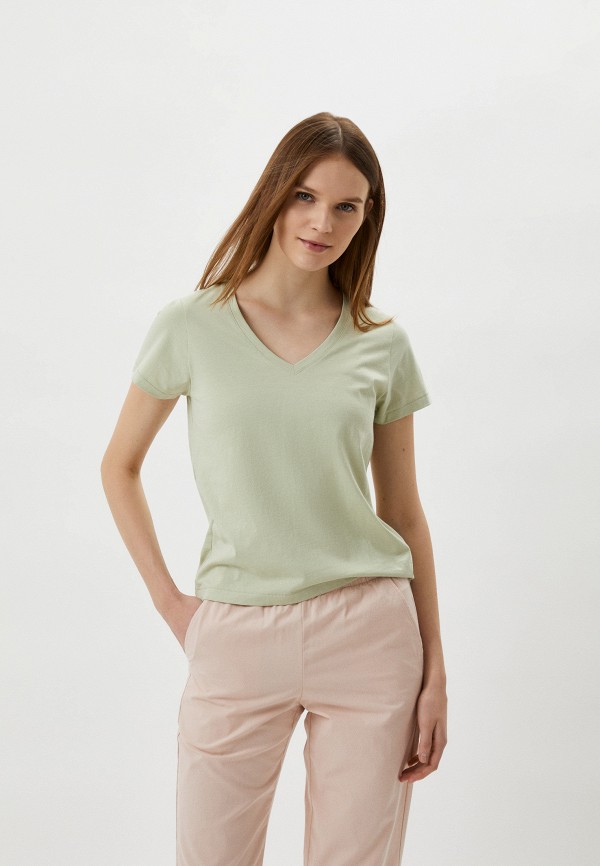 

Футболка UNIQLO, Зеленый, из хлопка SUPIMA