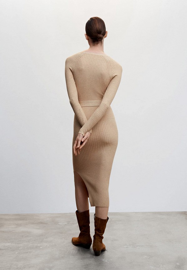 Платье Mango бежевый, размер 48, фото 2