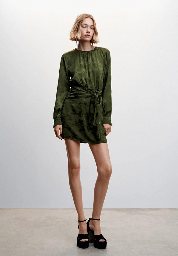 Платье Mango зеленый, размер 44, фото 2