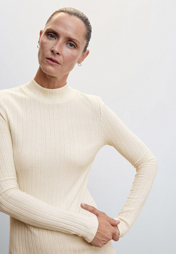 Платье Mango бежевый, размер 44, фото 4