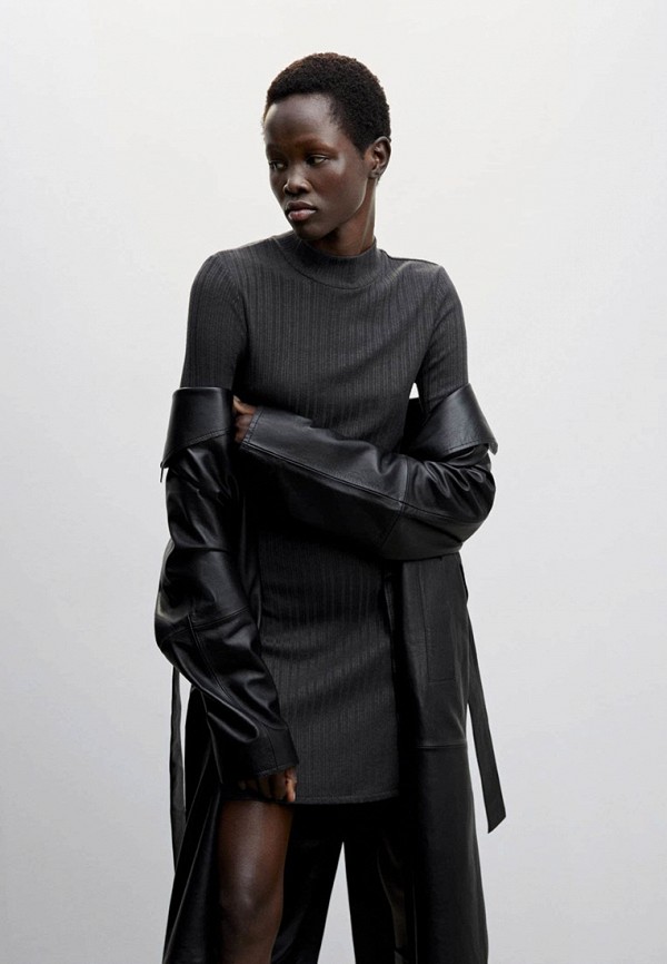 Платье Mango серый, размер 44, фото 4