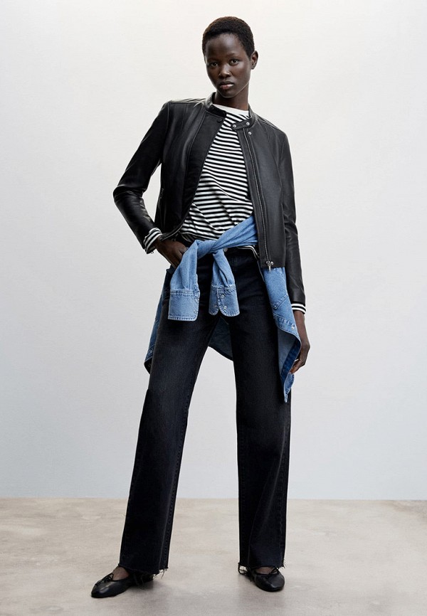 фото Куртка кожаная mango