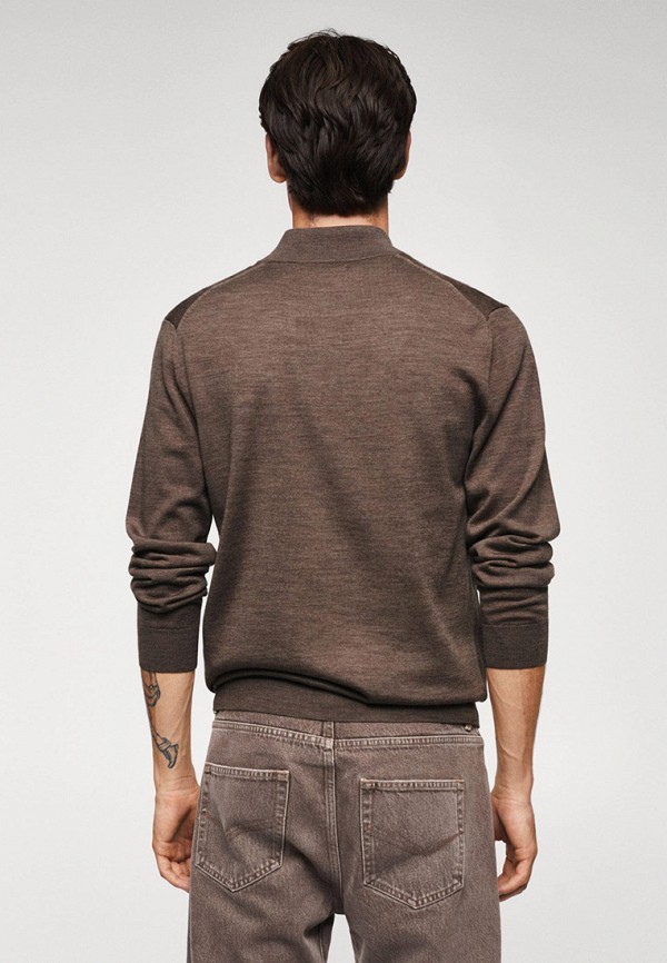 Джемпер Mango Man коричневый, размер 48, фото 3