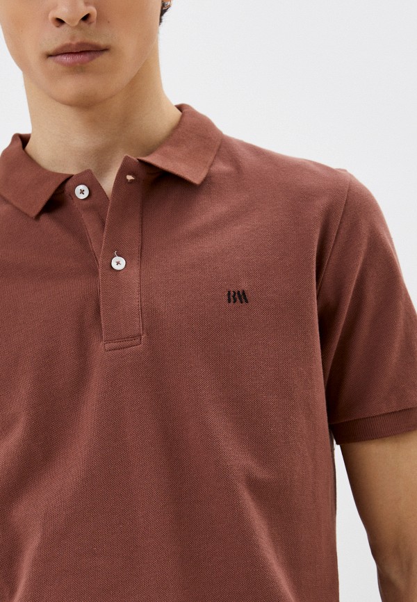 Поло Basics & More коричневый, размер 56, фото 3