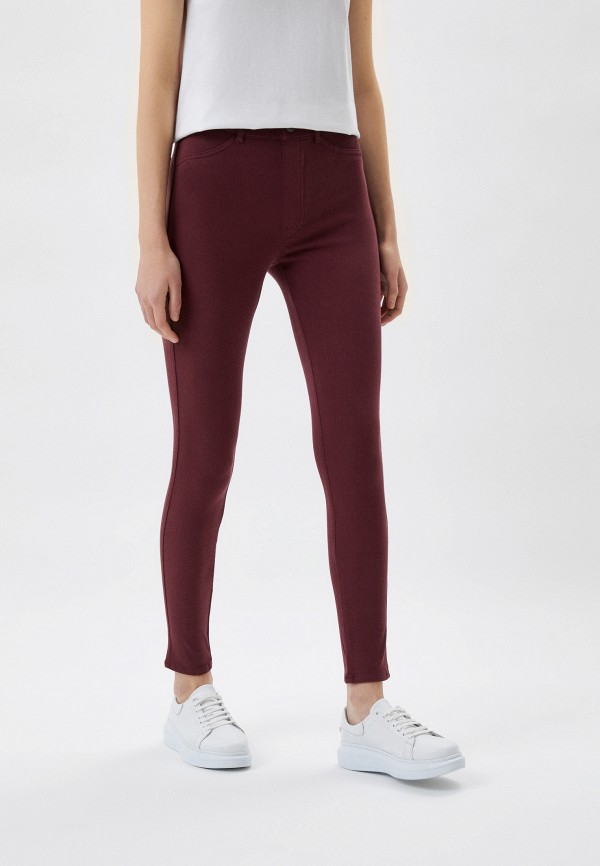 

Джеггинсы UNIQLO, Бордовый, ультраэластичные