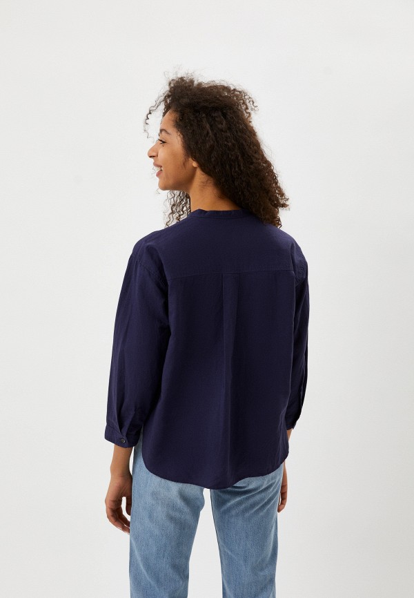 Блуза UNIQLO синий, размер 48, фото 3