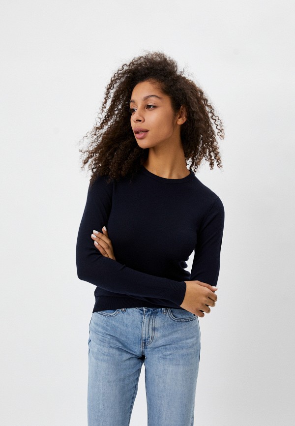

Джемпер UNIQLO, Синий, из экстратонкой мериносовой шерсти