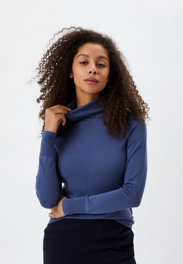 

Водолазка UNIQLO, Голубой, из экстратонкой мериносовой шерсти