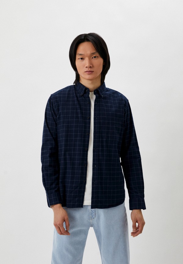

Рубашка UNIQLO, Синий, из фланели