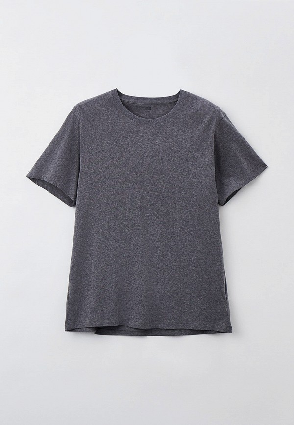 

Футболка UNIQLO, Серый, из хлопка SUPIMA