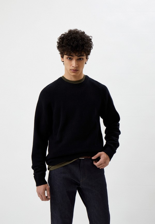 

Джемпер UNIQLO, Черный, из овечьей шерсти класса премиум