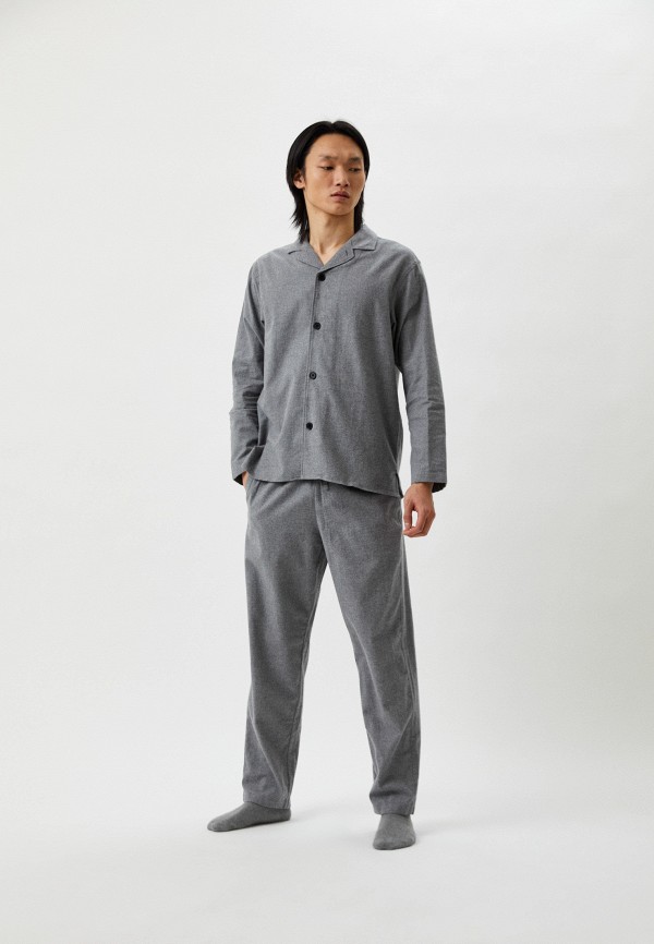 

Пижама UNIQLO, Серый, из фланели