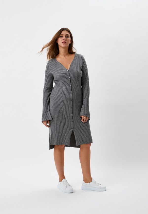 

Платье UNIQLO, Серый, 3D-вязка UNIQLO x Mame Kurogouchi