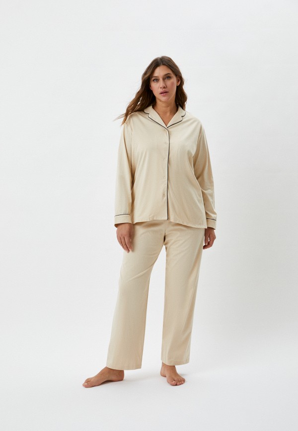 

Пижама UNIQLO, Бежевый, AIRism c хлопком