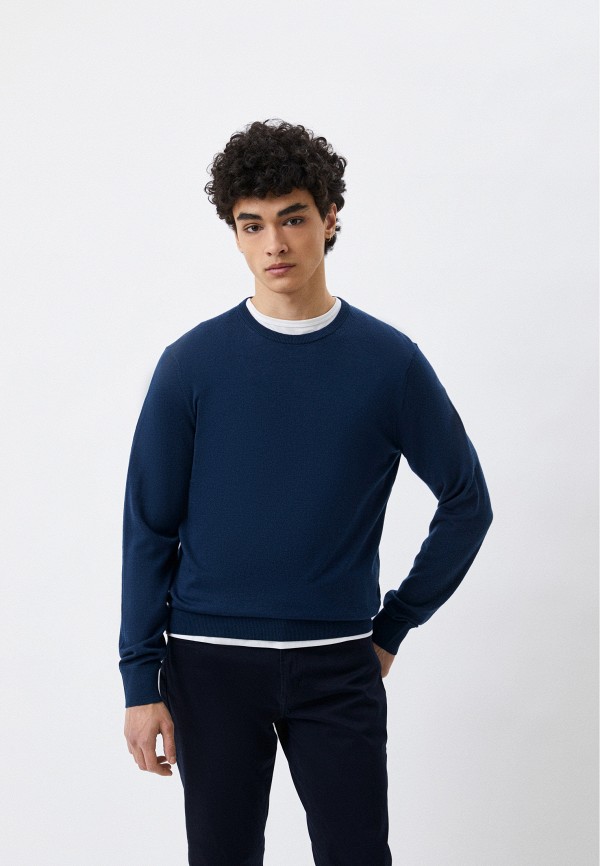

Джемпер UNIQLO, Синий, из экстратонкой мериносовой шерсти