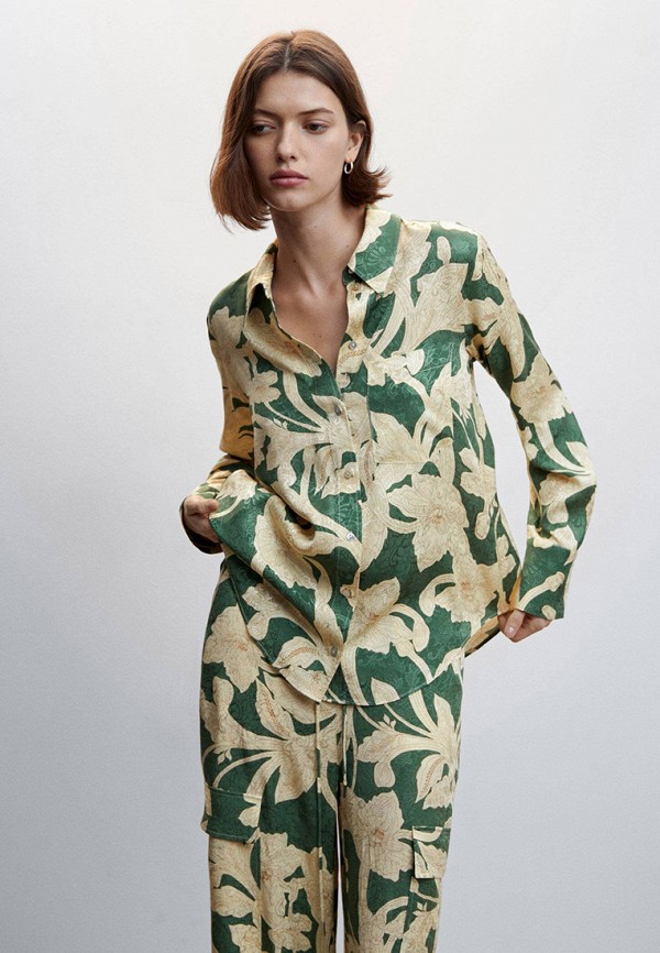 

Блуза Mango, Зеленый, CAMMO