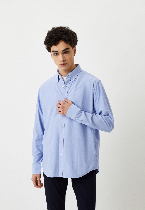 

Рубашка UNIQLO, Голубой, комфортная