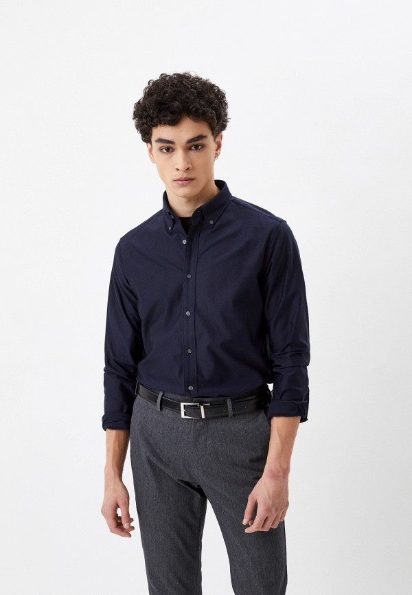 

Рубашка UNIQLO, Синий, комфортная
