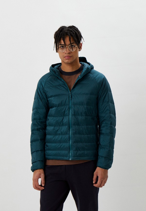 

Пуховик UNIQLO, Бирюзовый, ультралегкий с капюшоном, 3D-крой