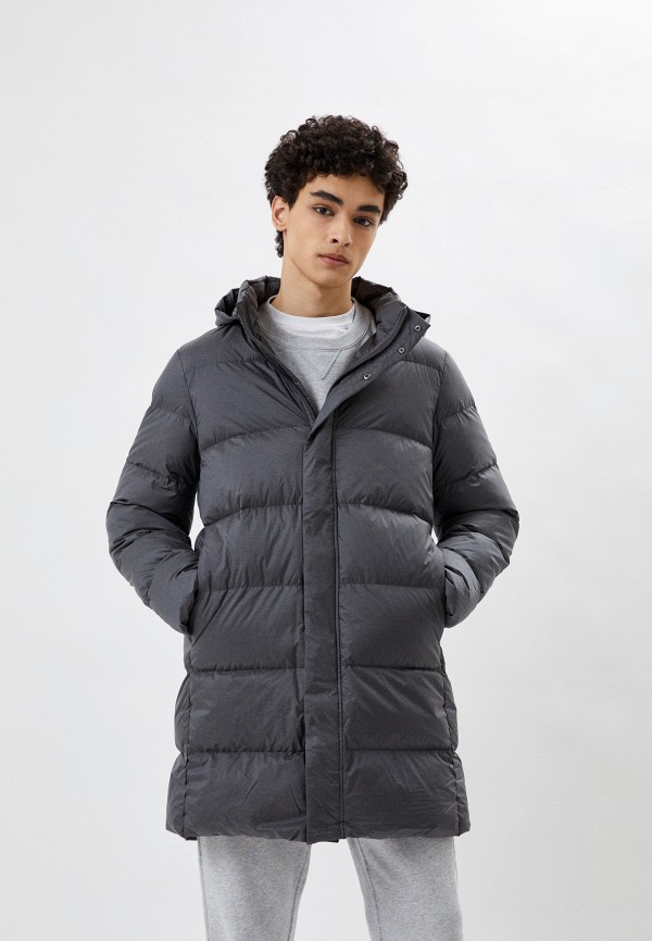 

Пуховик UNIQLO, Серый, ультралегкий с капюшоном