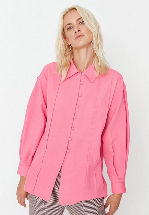 Рубашка Trendyol розового цвета