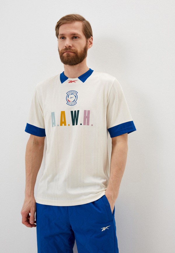 

Футболка спортивная Reebok, Бежевый, CL SOCCER TEE