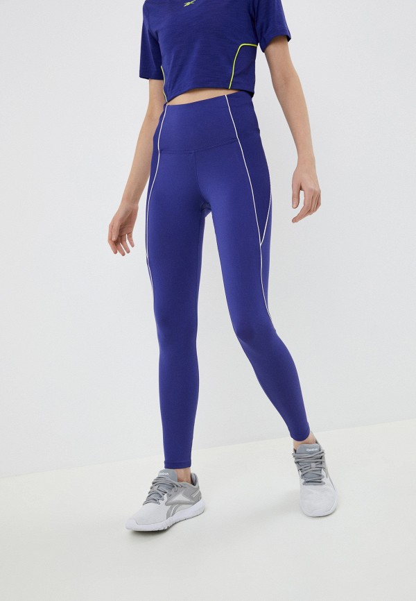 

Тайтсы Reebok, Фиолетовый, WOR RIB HIGH RISE TIGHT