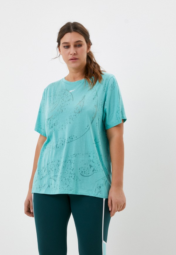 

Футболка спортивная Reebok, Бирюзовый, TS BURNOUT TEE IN