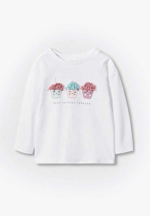

Лонгслив Mango Kids, Белый, CUPCAKE