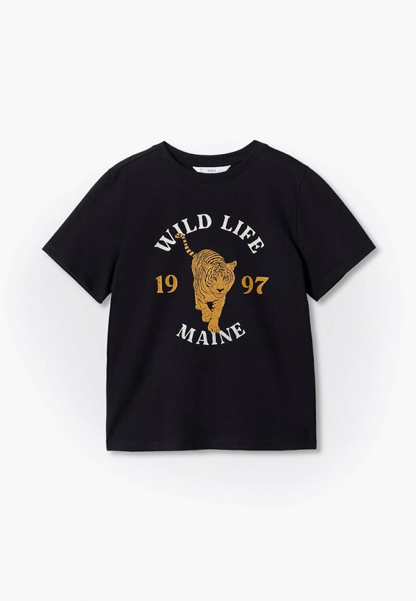 

Футболка Mango Kids, Черный, LIFE