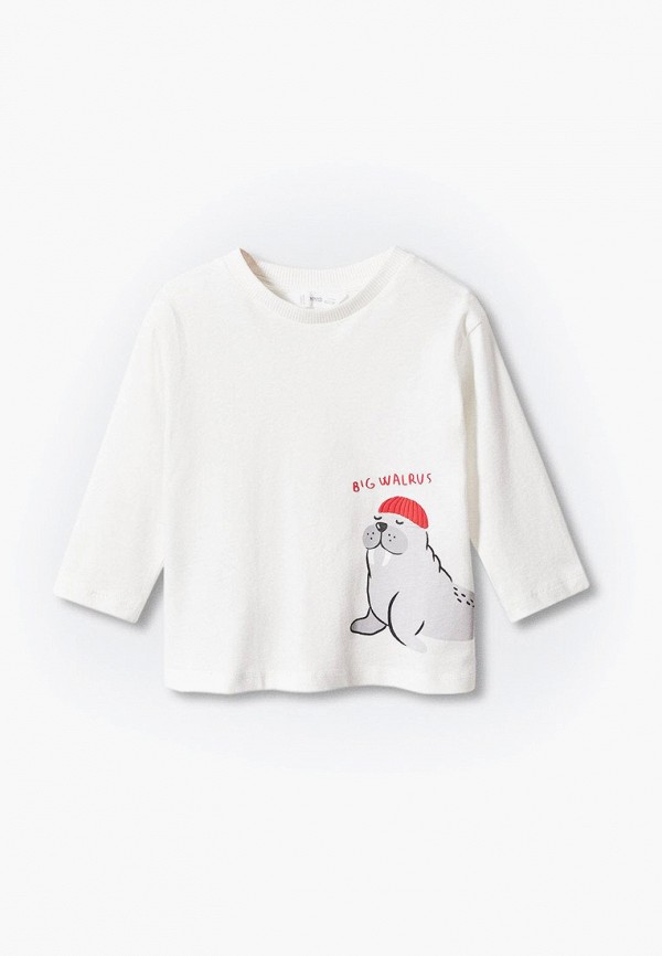 

Лонгслив Mango Kids, Белый, MOCCA