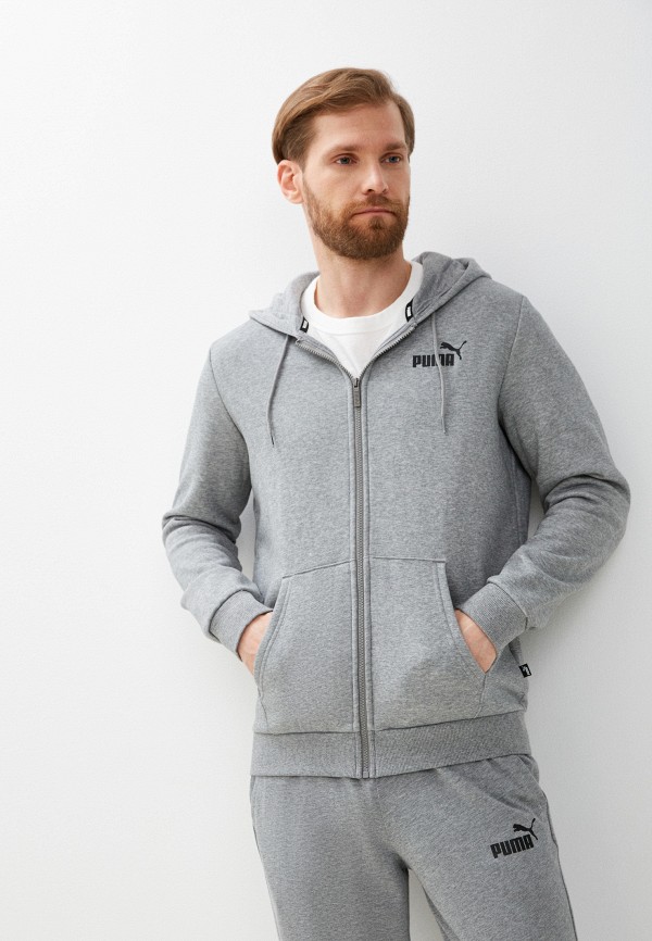 

Толстовка PUMA, Серый, ESS Small Logo FZ Hoodie FL Medium Gray