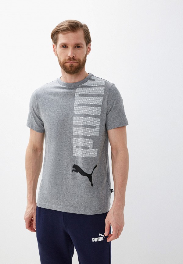 

Футболка PUMA, Серый, ESS+ LOGO LAB Tee Medium Gray Heather