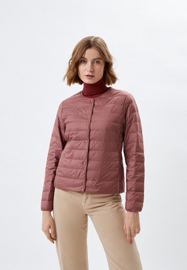 

Пуховик UNIQLO, Розовый, ультралегкий компактный