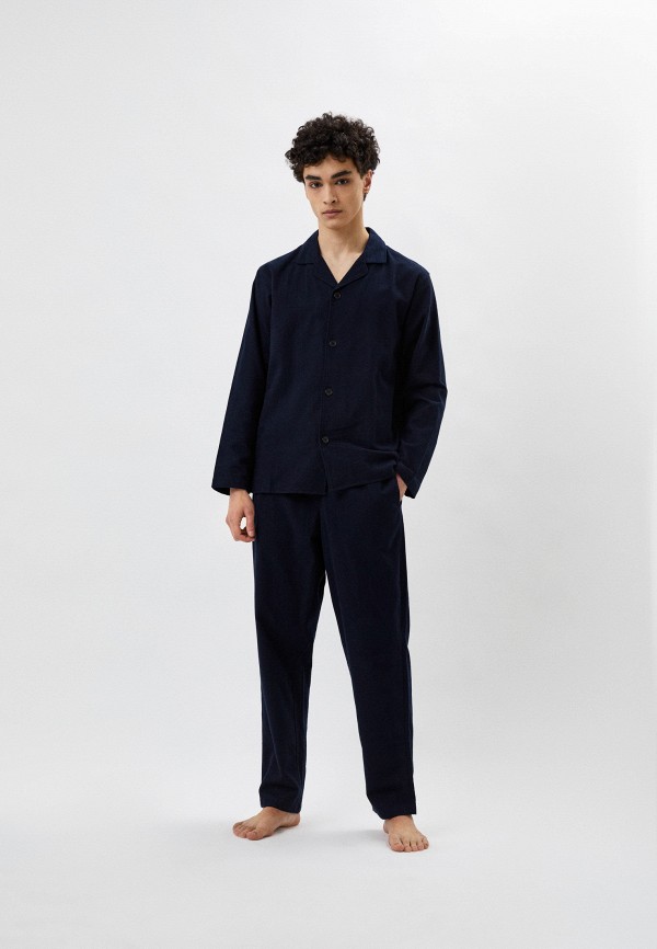 

Пижама UNIQLO, Синий, из фланели