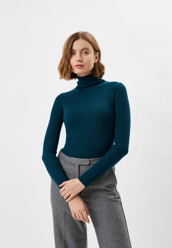 

Водолазка UNIQLO, Зеленый, из экстратонкой мериносовой шерсти