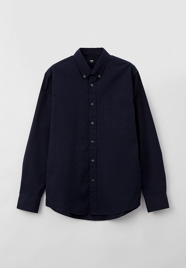 

Рубашка UNIQLO, Синий, из экстратонкого хлопка