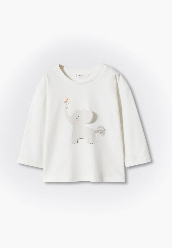 

Лонгслив Mango Kids, Белый, ELEPHANT