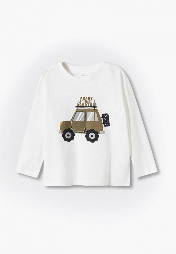 

Лонгслив Mango Kids, Белый, FLAP