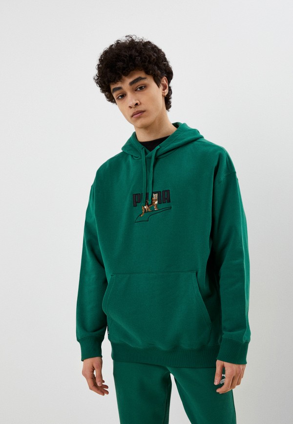 

Худи PUMA, Зеленый, DOWNTOWN Graphic Hoodie TR Vine