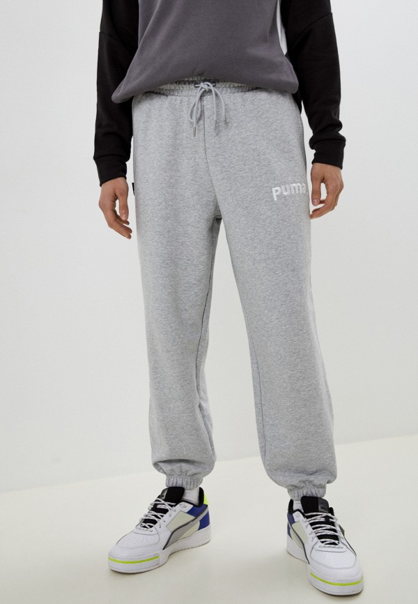

Брюки спортивные PUMA, Серый, PUMA TEAM Sweatpants TR Light Gray Heath