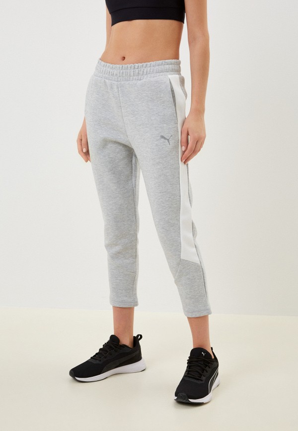 

Брюки спортивные PUMA, Серый, EVOSTRIPE High-Waist Pants Light Gray He