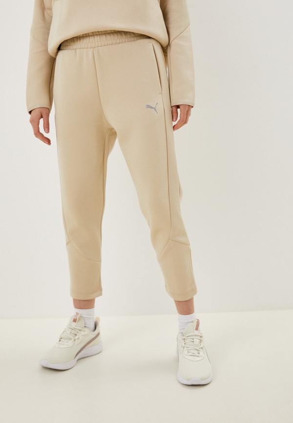 

Брюки спортивные PUMA, Бежевый, EVOSTRIPE High-Waist Pants Granola