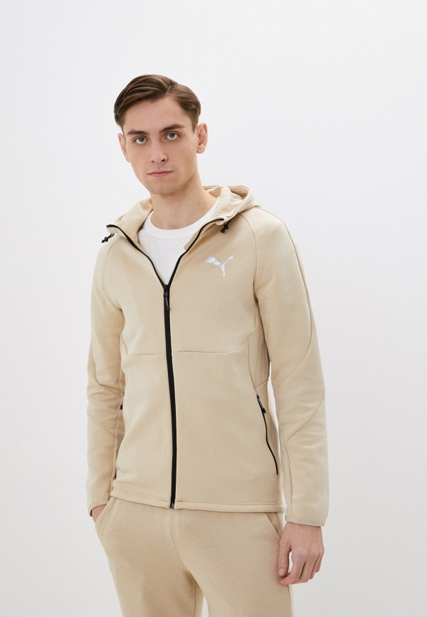 

Толстовка PUMA, Бежевый, EVOSTRIPE Full-Zip Hoodie DK Granola