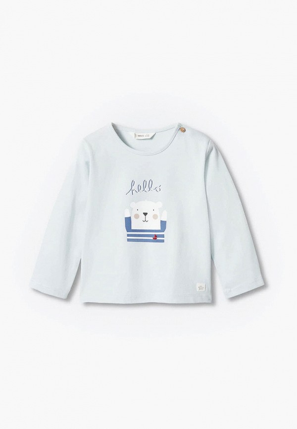 

Лонгслив Mango Kids, Бирюзовый, HELLO