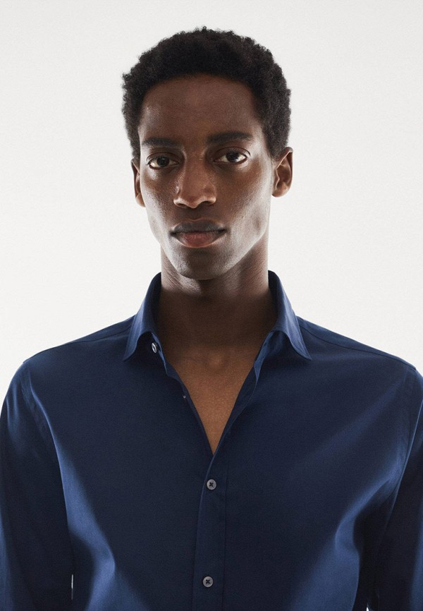 Рубашка Mango Man синий, размер 54, фото 4